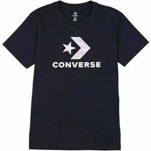 Converse SEASONAL STAR CHEVRON SS TEE Tricou de damă, negru, mărime S imagine