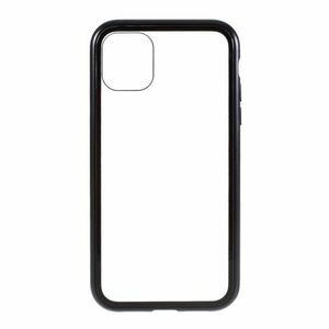 Husă pentru întreg telefon din sticlă temperată și cadru din metal pentru iPhone 11 Pro Max - negru 0006 imagine