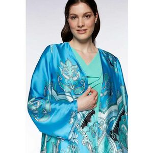 Kimono de satin cu imprimeu paisley imagine