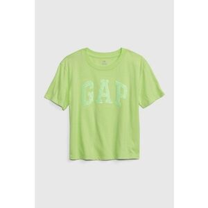 GAP Tricou din bumbac culoarea verde, cu imprimeu imagine