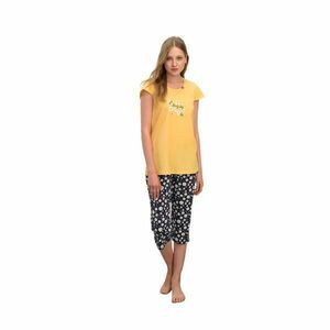 Pijama de dama Vamp 16200, S, bumbac, galben imagine