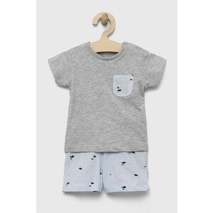 zippy pijamale de bumbac pentru copii culoarea gri, modelator imagine