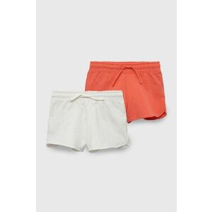 zippy pantaloni scurți din bumbac pentru copii 2-pack culoarea portocaliu, neted, talie reglabila imagine