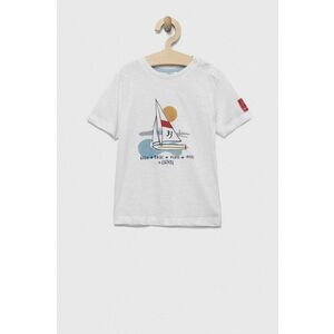 Birba&Trybeyond tricou din bumbac pentru bebelusi culoarea alb, cu imprimeu imagine