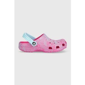 Crocs slapi copii culoarea roz imagine