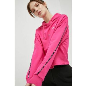Puma bluză trening culoarea roz, cu glugă, cu imprimeu imagine