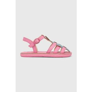 Camper sandale din piele pentru copii culoarea roz imagine
