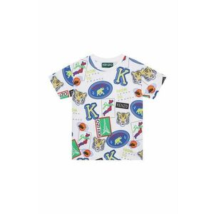 Kenzo Kids tricou de bumbac pentru copii culoarea alb, modelator imagine