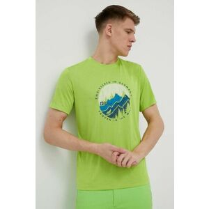 Jack Wolfskin tricou sport Hiking culoarea verde, cu imprimeu imagine