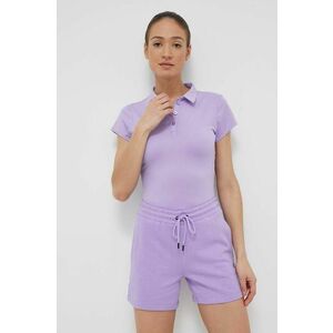 Dkny tricou femei, culoarea violet imagine