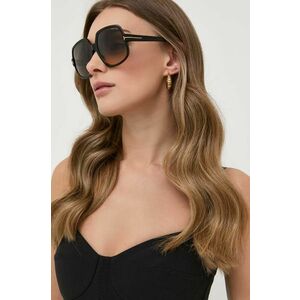 Tom Ford ochelari de soare femei, culoarea negru imagine