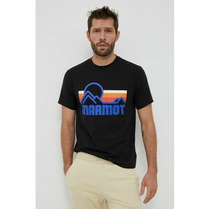 Marmot tricou Coastal barbati, culoarea negru, cu imprimeu imagine