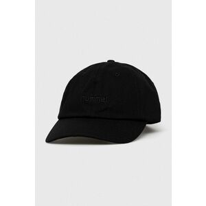 Hummel șapcă de baseball din bumbac culoarea negru, neted imagine
