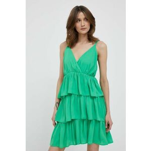 Artigli rochie culoarea verde, mini, evazati imagine