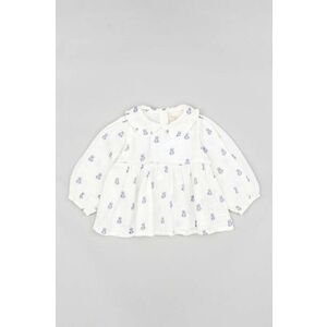 zippy bluza din bumbac pentru bebelusi culoarea alb, modelator imagine