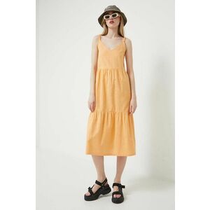 Roxy rochie culoarea portocaliu, midi, evazati imagine