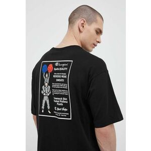 Champion tricou din bumbac culoarea negru, cu imprimeu imagine