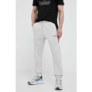 Hummel pantaloni de trening din bumbac culoarea gri, neted imagine