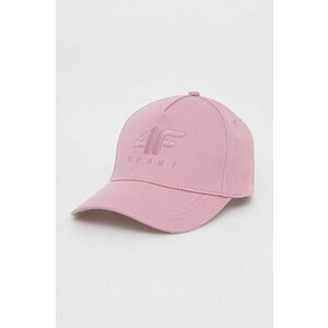 4F șapcă de baseball din bumbac culoarea roz, neted imagine