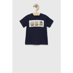Birba&Trybeyond tricou din bumbac pentru bebelusi culoarea albastru marin, cu imprimeu imagine
