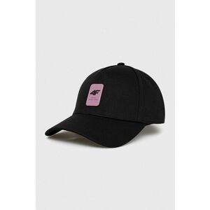 4F șapcă de baseball din bumbac culoarea negru, cu imprimeu imagine