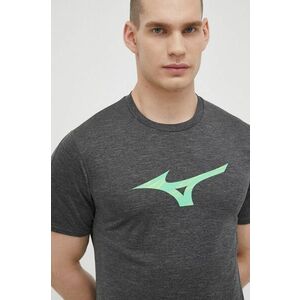 Mizuno tricou de alergare Core RB culoarea gri, cu imprimeu imagine
