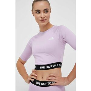 The North Face tricou de antrenament culoarea violet imagine