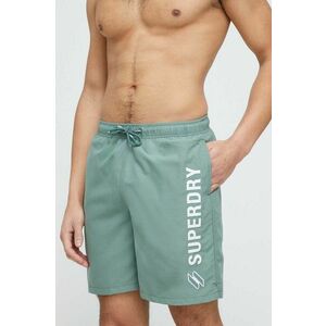 Superdry pantaloni scurti de baie culoarea verde imagine