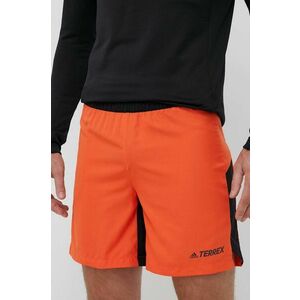 adidas TERREX pantaloni scurti sport barbati, culoarea portocaliu imagine