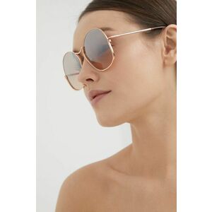 Max Mara ochelari de soare femei, culoarea maro imagine