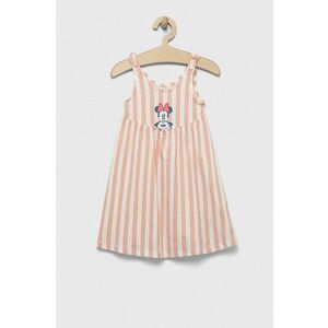 GAP rochie din bumbac pentru copii x Disney culoarea roz, mini, evazati imagine