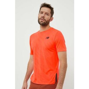 New Balance tricou de alergare Q Speed culoarea portocaliu, neted imagine
