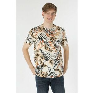 Tricou de bumbac cu imprimeu tropical imagine