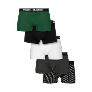 Urban Classics Boxeri gri metalic / verde închis / negru / alb imagine