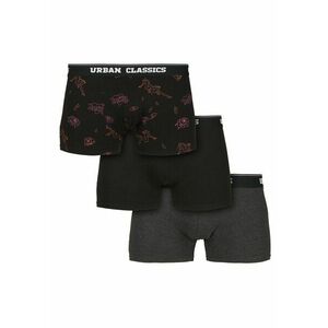Urban Classics Boxeri gri / roz închis / negru imagine