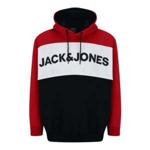 Jack & Jones Plus Bluză de molton albastru / roșu / alb imagine