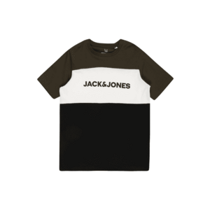 Jack & Jones Junior Tricou kaki / negru / alb imagine