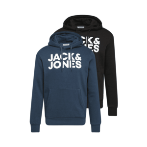 JACK & JONES Bluză de molton albastru marin / negru / alb imagine