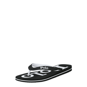 Polo Ralph Lauren Flip-flops negru / alb imagine