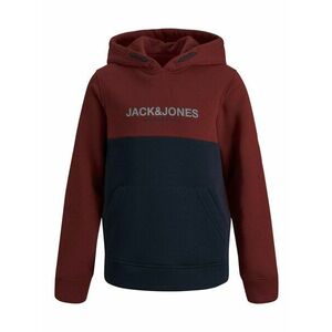 Jack & Jones Junior Bluză de molton 'Urban' bleumarin / roşu închis / alb imagine
