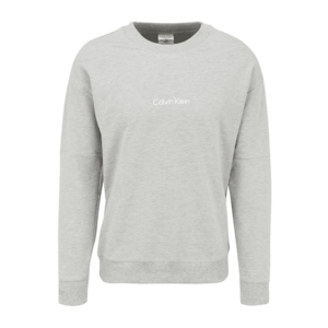 Calvin Klein Bluză de molton gri deschis / alb imagine