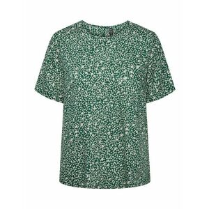 PIECES Bluză 'Nya' gri / verde închis / alb imagine