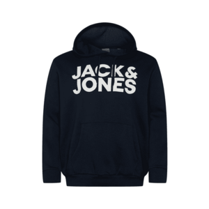 Jack & Jones Plus Bluză de molton 'JJECORP' albastru închis / alb imagine