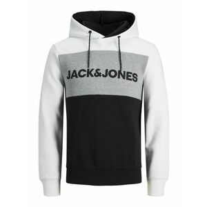 JACK & JONES Bluză de molton gri amestecat / negru / alb imagine