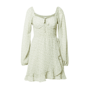 HOLLISTER Rochie tip bluză verde iarbă / verde pastel / alb imagine