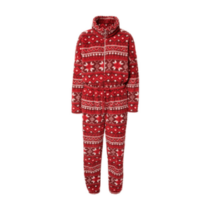 Hunkemöller Pijama roșu / roșu bordeaux / alb imagine