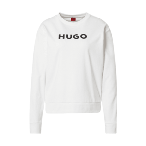 HUGO Bluză de molton 'The HUGO Sweater' negru / alb imagine