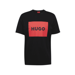 HUGO Tricou 'Dulive' roșu / negru imagine
