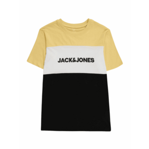 Jack & Jones Junior Tricou albastru închis / galben deschis / alb imagine