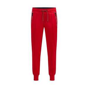 WE Fashion Pantaloni roşu închis / negru / alb imagine